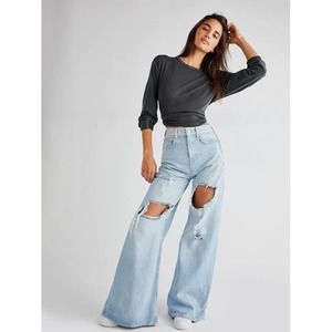 Free People Ellie Wide Leg Jeans NEW